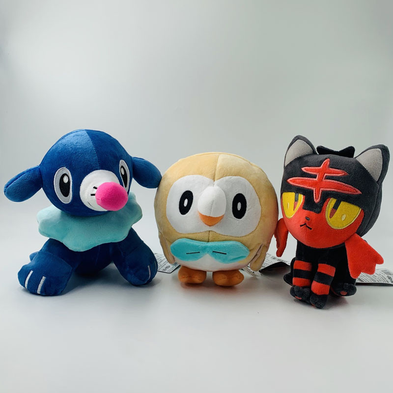20ซม.การ์ตูนอะนิเมะLittenตุ๊กตาตุ๊กตาของเล่นRowlet Popplio Fire Spottedตุ๊กตาแมวน่ารักIbukiตุ๊กตาPikachuกระเป๋าMonsterตุ๊กตาของเล่นสาวของขวัญ