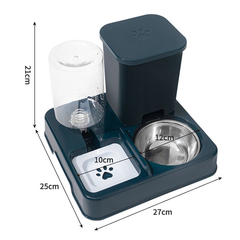 COD เครื่องให้อาหารสัตว์เลี้ยง 2in1 เครื่องให้น้ำและอาหารสัตว์เลี้ยงอัตโนมัติ ที่ให้อาหารอัตโนมัติ ชามอาหาร หมา แมว