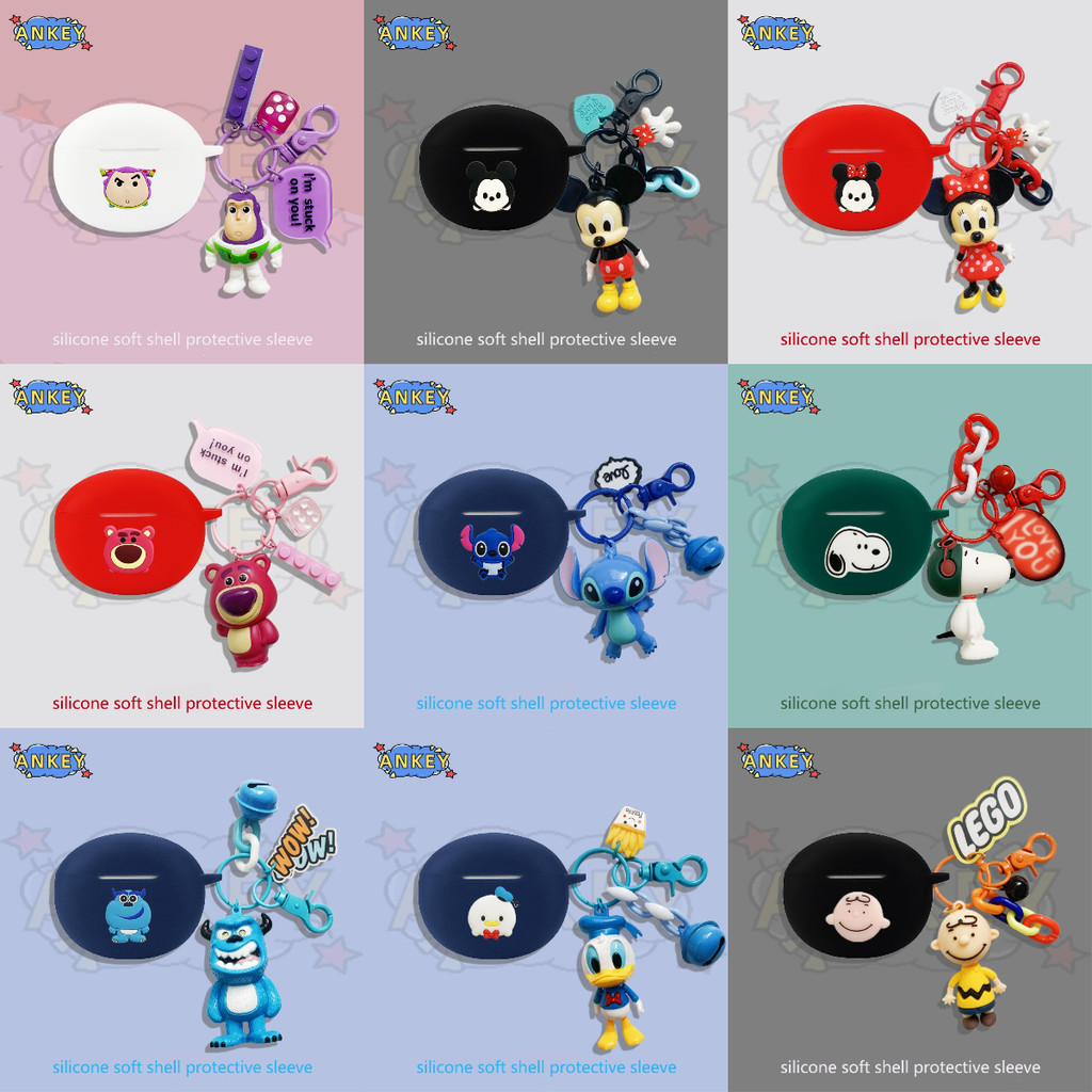 For Honor Choice Earbuds X7e Earphone Silicone Case Earbuds Cute Dog Soft Protective Headphone Cover