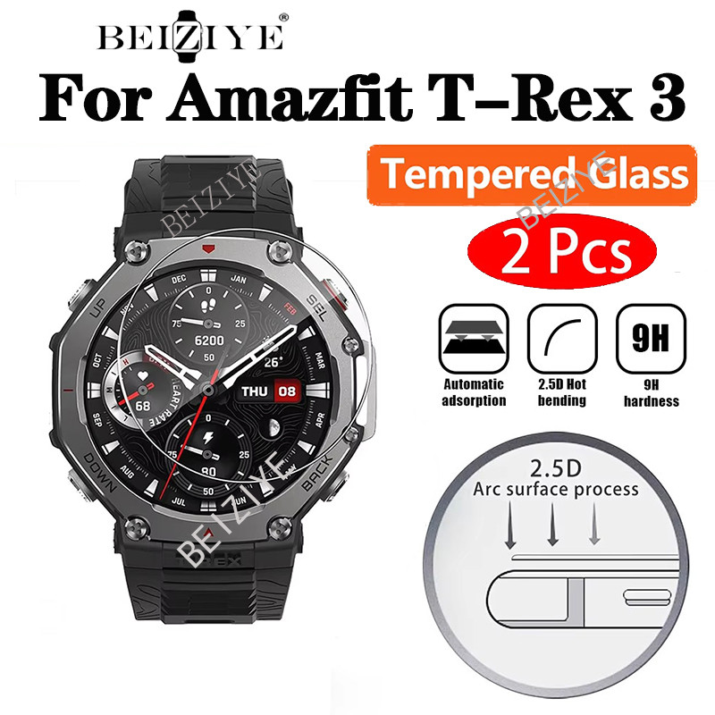 2/4pcs กระจกนิรภัยสําหรับ Amazfit T-Rex 3 ป้องกันหน้าจอฟิล์ม Anti-Scratch สําหรับ Amazfit T-Rex 3 ฬิกาอุปกรณ์เสริม
