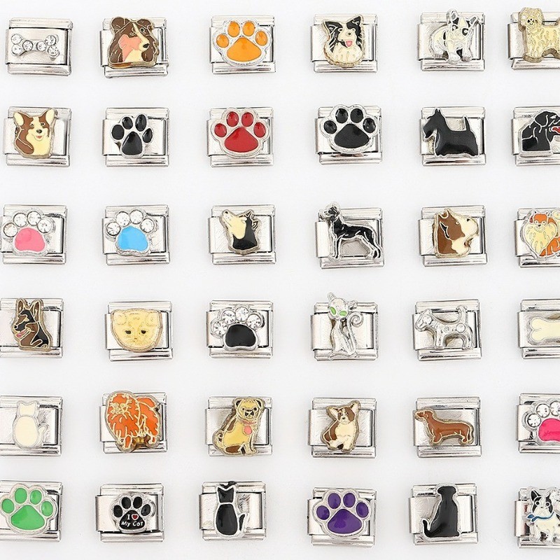 ชุดสร้อยข้อมือแบบแยกส่วนสไตล์อิตาลีใหม่ Dog Paw Series Shape บุคลิกภาพโซ่ประกอบ