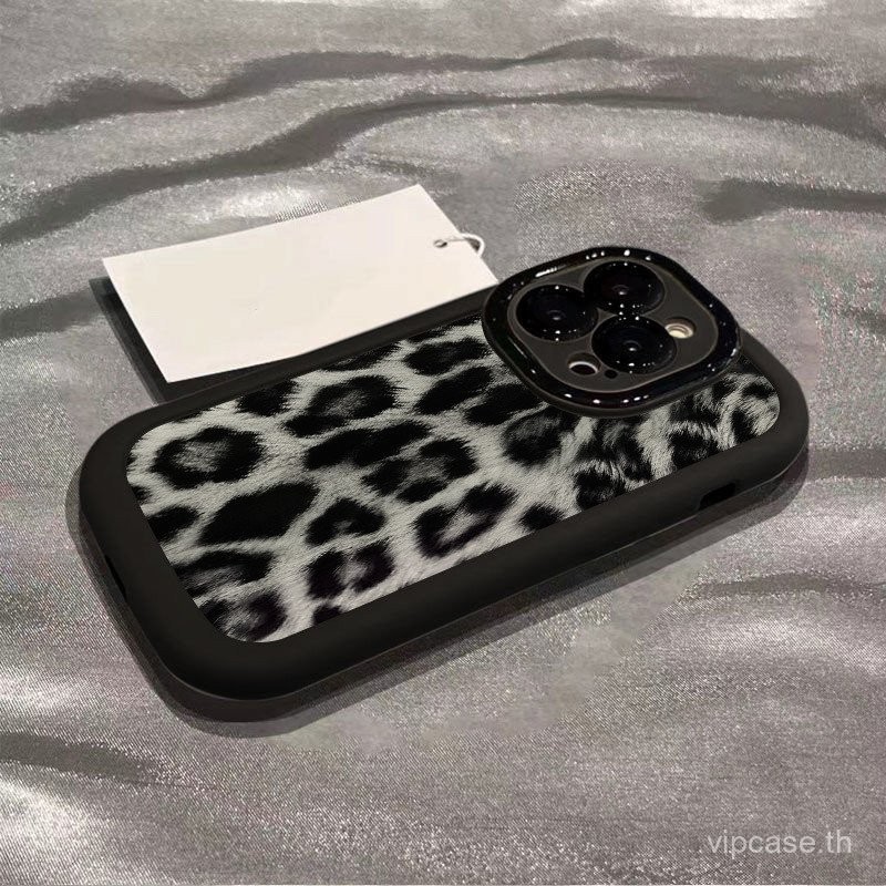 เคสโทรศัพท์พรีเมี่ยมเคสป้องกันลายเสือดาวสีเทาสำหรับ iPhone 7plus XR x XS MAX 11PROMAX 11 12 13 14 15 16 PRO MAX 15pro 14PLUS 14PROMAX 14PROMAX