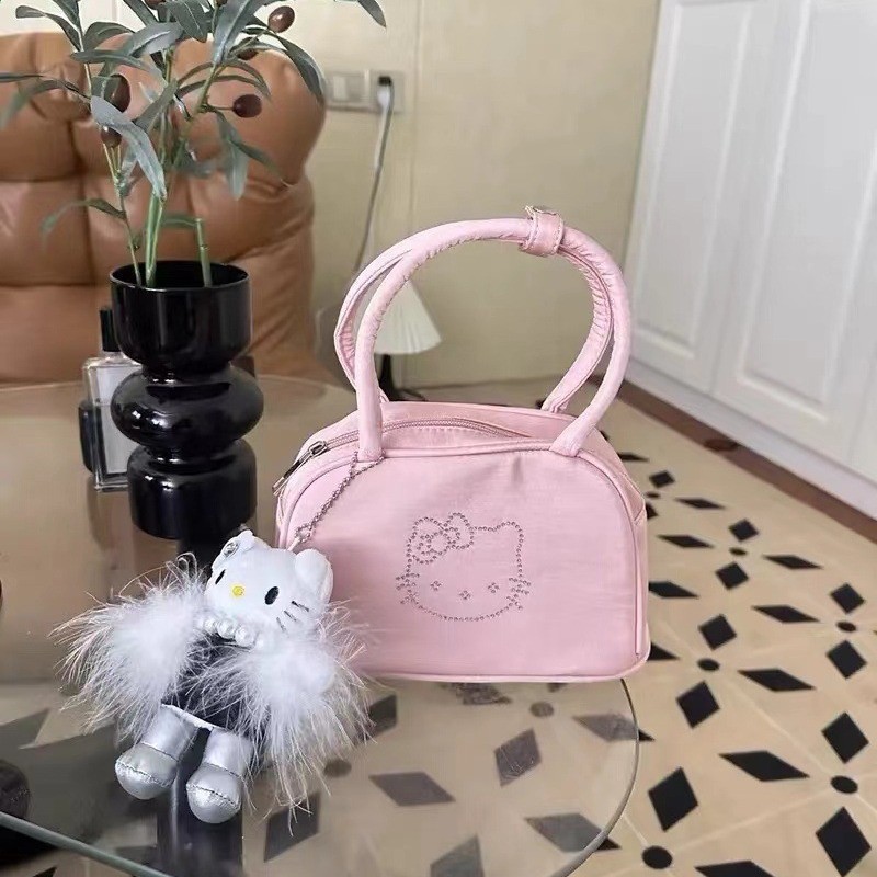 กระเป๋าถือบัลเล่ต์ซาติน Hello Kitty พรีเมี่ยมน่ารัก