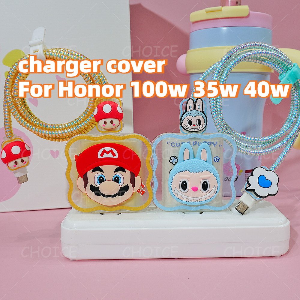 น่ารักการ์ตูน Charger สําหรับ honor 100 Pro 200 Pro 90GT Magic4 Pro Charger Protector สําหรับ honor 
