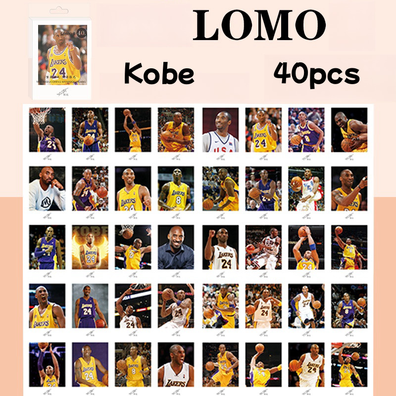 40ชิ้นฟุตบอลบาสเกตบอลดาว โลโม่ การ์ด Kobe CR7 Cristiano Ronaldo Stephen Curry Photocards Neymar LeBr