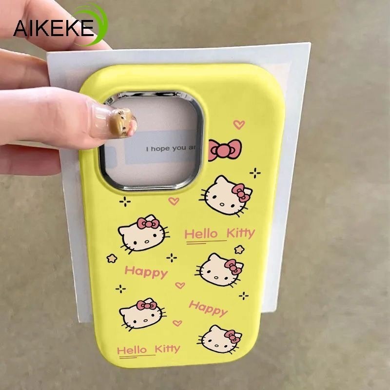 สไตล์เกาหลีน่ารัก HelloKitty สําหรับ Vivo iQOO Z9 Turbo Z9X Z8X Z7X Z8 Z7 Z1X สีลูกกวาดการ์ตูนนุ่มเค