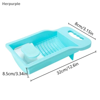 Herpurple ชุดชั้นใน Washboard Antislip Thicken กระดานซักผ้าเสื้อผ้าทําความสะอาดซักรีดเครื่องมืออุปกรณ์ห้องน้ําถุงเท้า Washboard TH