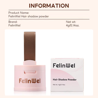 FelinWel แป้งเติมเงาผม ปิดผมบางทันที พร้อมกระจก+พัฟในตัว พกพาสะดวก | Hair Root Powder Compact Built-in Mirror