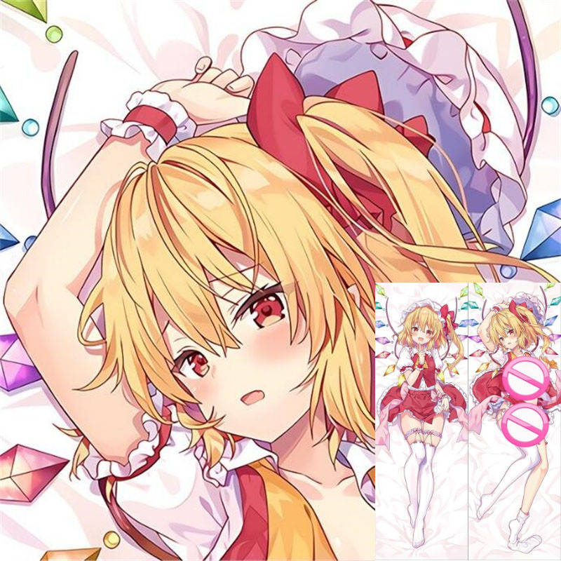 อะนิเมะ Touhou โครงการ Flandre Scarlet Dakimakura หมอนปลอกหมอนเบาะผ้าปูที่นอน