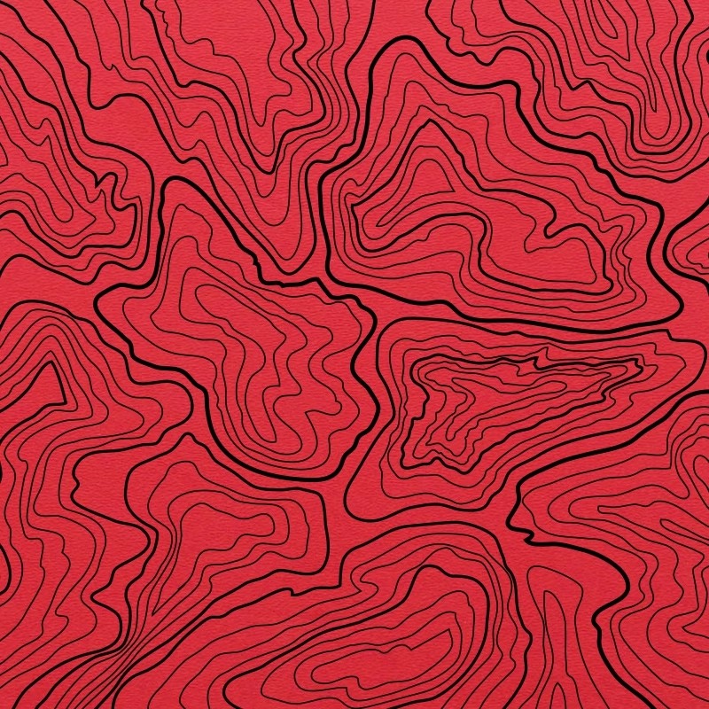 Kydex Sheet Thermoplastic รูปแบบแผนที่สีแดงสําหรับเคส DIY