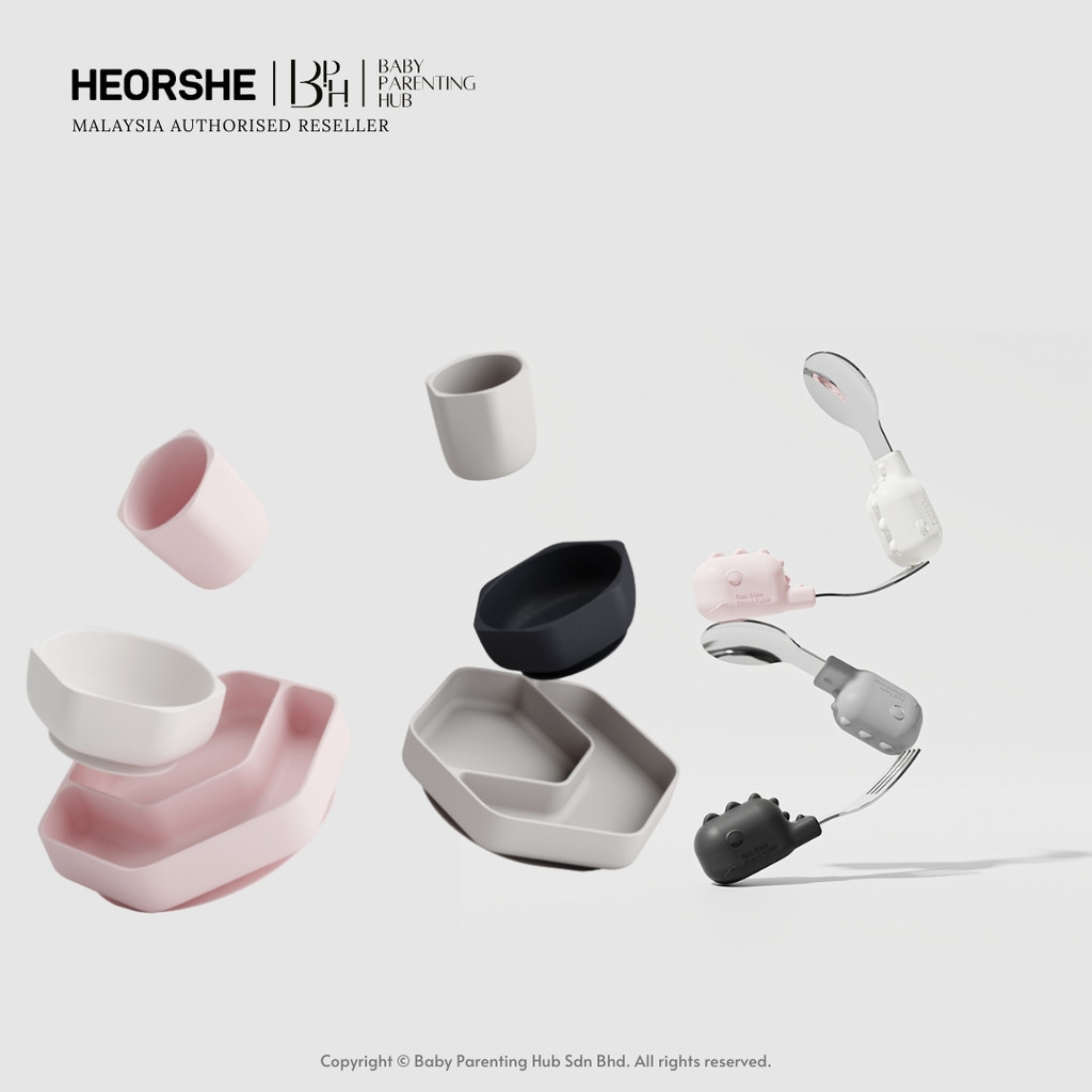 HEORSHE ชุดป้อนอาหารส้อมและช้อนสําหรับเด็กวัยหัดเดิน