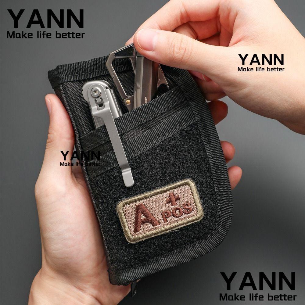 Yann1 กระเป๋าเงินบัตรเครดิต, กระเป๋าเก็บเครื่องมือ EDC ขนาดเล็กแบบพกพา, กระเป๋า EDC อเนกประสงค์ไนลอน