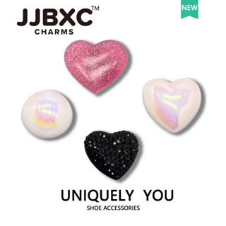 JJBXC charm จิบบิท Pearl Heart ตัวติดรองเท้าหัวใจมุก สำหรับว…