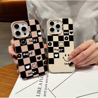 แอปเปิ้ลโทรศัพท์ หมีน้อยสีดำและสีขาว สำหรับ iPhone เคสไอโฟน 13 12 11 PRO MAX X XS MAX 16 15 14 XR 7/8PLUS จัดส่งจากประเท