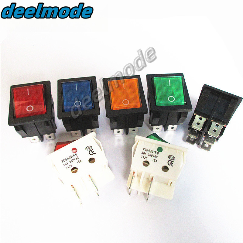 Kcd4 AC 30A 250V Rocker Switch 25x31mm ON-OFF 2 ตําแหน่ง 4/6 Pins พร้อมสวิตช์ไฟ T8555 – โปรปัง