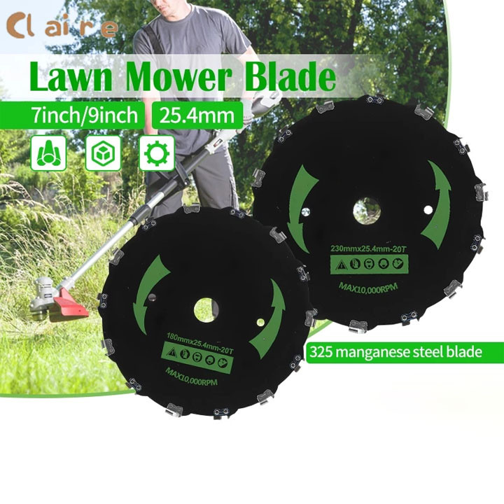 COD ใบตัดหญ้า 9 นิ้ว 20 ฟัน (25.4cm) ใบมีดเลื่อยโซ่ ใบตัดหญ้าวงเดือน ใบตัดหญ้าติดฟันเลื่อย ใช้ตัดหญ้าและกิ่งไม้ Claire