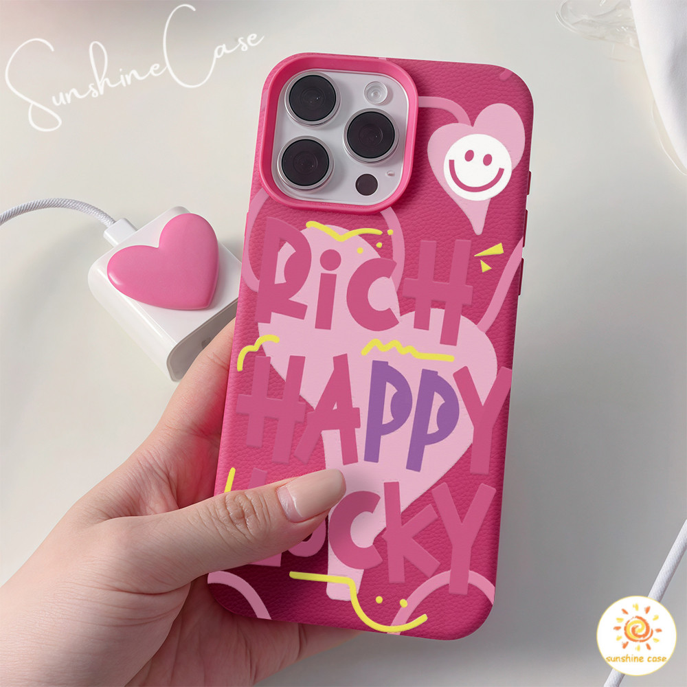 COD เคสไอโฟน11 ลายคำอังกฤษสีชมพู เคสมือถือ For IPhone11 12 13 14 15 16 Pro PROMAX 7/8PLUS X/XR/XSXSMAX กันน้ำกันฝุ่น