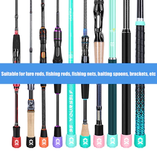 Luya Rod กลับ Plugging แขนป้องกันเบ็ดตกปลาแหวนซิลิโคน Plugging ฝาครอบแหวนกันลื่นจับก้านหางพร้อมปลั๊ก