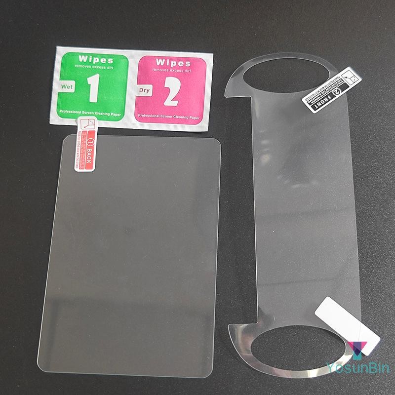 Yosunbin] 1 ชุด DIY อุปกรณ์เสริมกระจกนิรภัยใส Full HD ป้องกันหน้าจอด้านหน้าฟิล์มด้านหลังสําหรับ Psvita PS Vita PSV1000 ใหม่