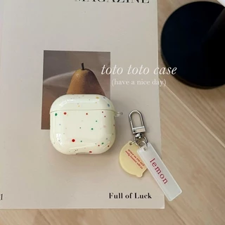 Ins Milk White Splash Ink Polka Dot Airpods เคสหูฟังรุ่นที่ 4 เหมาะสําหรับ Apple รุ่นที่ 2 pro เคสป้องกันบลูทูธ