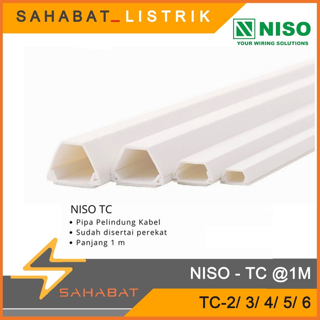 NISO TC1 TC2 TC3 TC4 TC5 TC6 ตัวป้องกันสายเคเบิลท่อ 1 เมตรต่อชิ้น