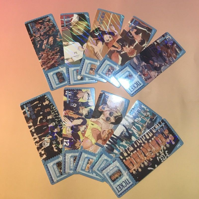 40ชิ้น/แพ็ค ไฮคิว!! ตั๋วเลเซอร์ที่คั่นหนังสือสี่เหลี่ยม 40 ชิ้น LOMO โปสการ์ด Yu Nishoya Hinata Shoyo Tobio Kageyama sugawara koushi Keishima Tsuki Kozume Kenma คอลเลกชันการ์ด - รูปที่ 4