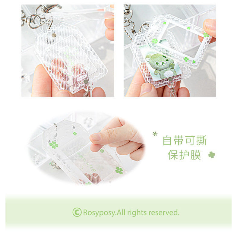 ไดลี่|Yushou ผู้ถือบัตรอะคริลิคมูลค่าสูงใส Lucky กล่องเก็บสวดมนต์ 10 ซม.กล่องเก็บภาพ DIY เขย่า Happy Card Holder - รูปที่ 7