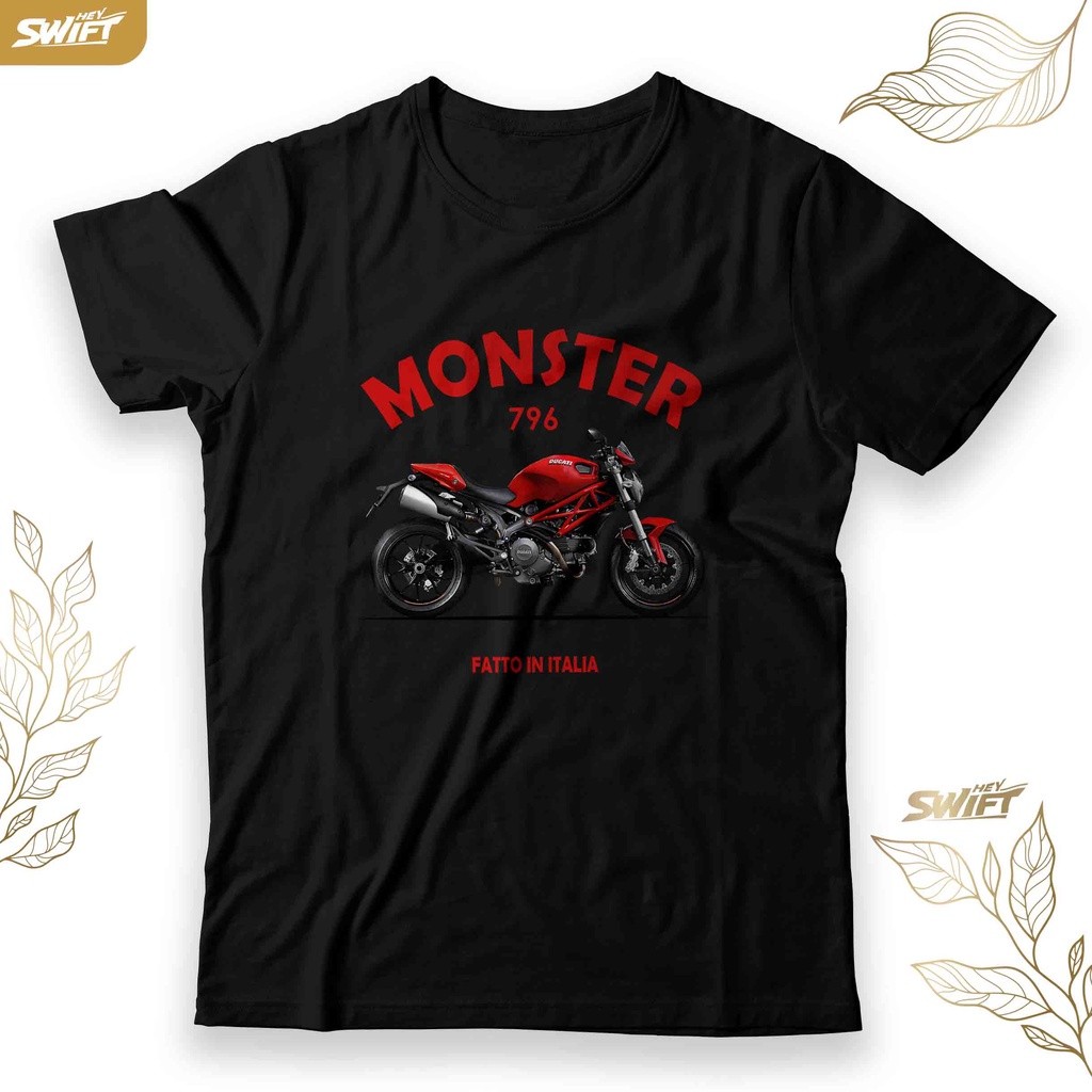 เสื้อยืด Ducati Monster 796th และโถไมโครไฟเบอร์ พร้อมเสื้อยืดสำหรับคนชอบแข่งรถ
