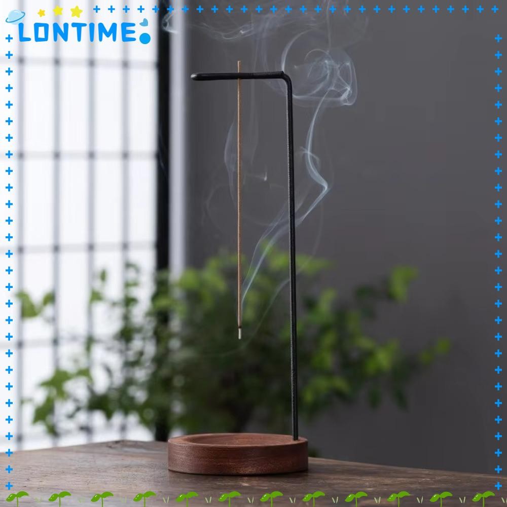 LONTIME ขาตั้งธูปคว่ําฐานที่มั่นคงกระถางธูปสร้างสรรค์รอบไม้ผู้ถือธูปบ้านเครื่องประดับ