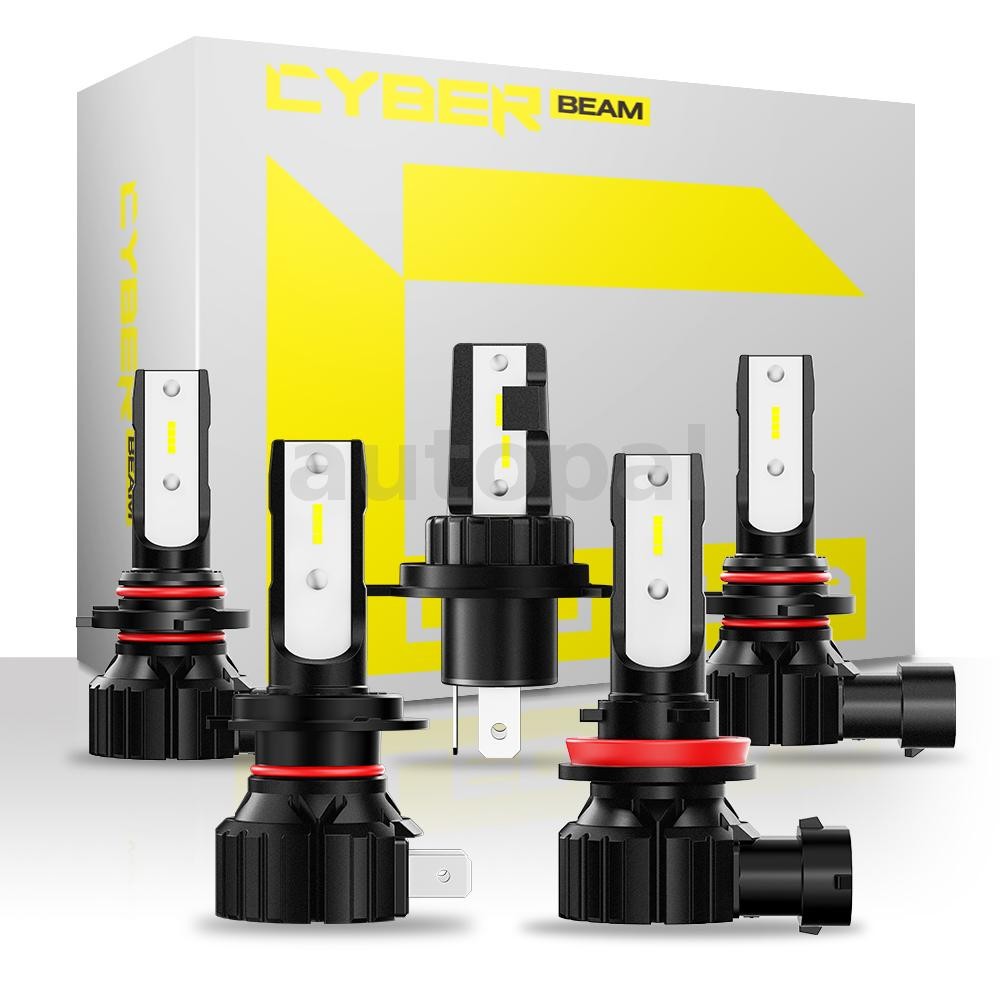 CYBERBEAM A900-C3 H4 / H7 / H11 / 9005 / 9006 คู่ 50W ไฟหน้ารถ LED 10000LM หลอดไฟ LED 6500K แสงสีขาว