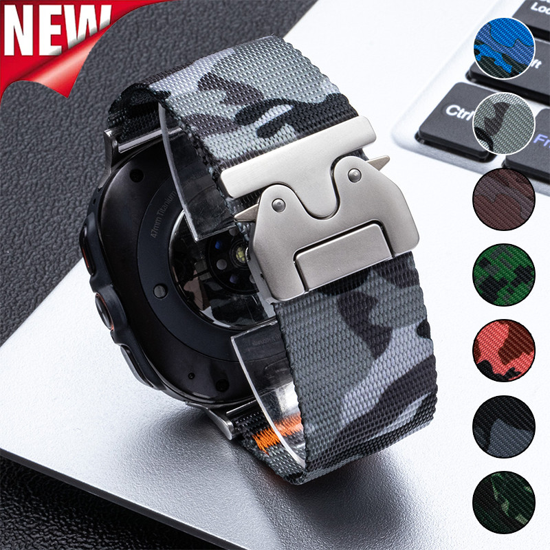 สายรัดไนลอนสําหรับ Samsung Galaxy Watch Ultra 47 มม.สร้อยข้อมือสําหรับ Galaxy Ultra Watch สายรัดข้อมือแบบสปอร์ต