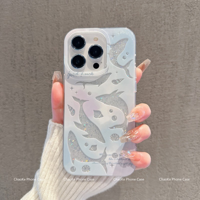 สำหรับ เคสไอโฟน11 ไอโฟน 13 ไอโฟน 16 pro max ไอโฟน15 ไอโฟน16 ไอโฟน 12 เคสโทรศัพท์กลิตเตอร์ใส DLSFK046