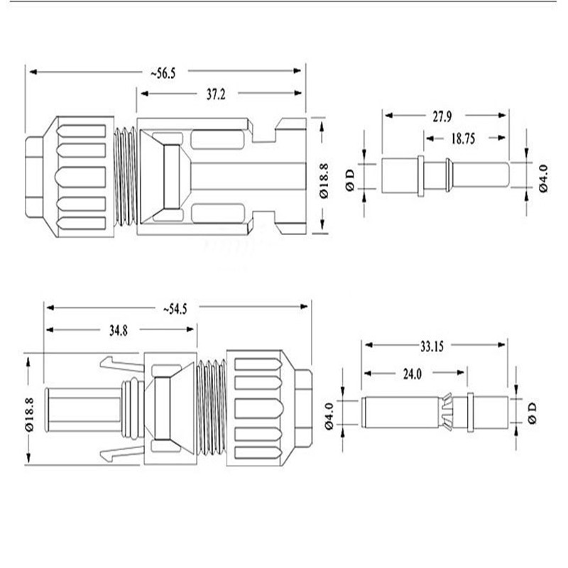 MC4 TUV UL มาตรฐาน IP67 ตัวเชื่อมต่อพลังงานแสงอาทิตย์สำหรับแผงเซลล์แสงอาทิตย์และระบบไฟฟ้าโซลาร์เซลล์ 10 คู่ - รูปที่ 6