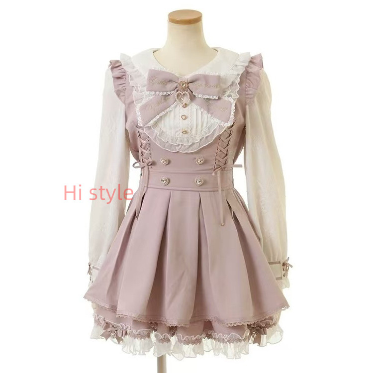 Jirai kei Lizlisa dupes ลูกไม้ กระโปรงผูกโบว์ ชุดเดรส