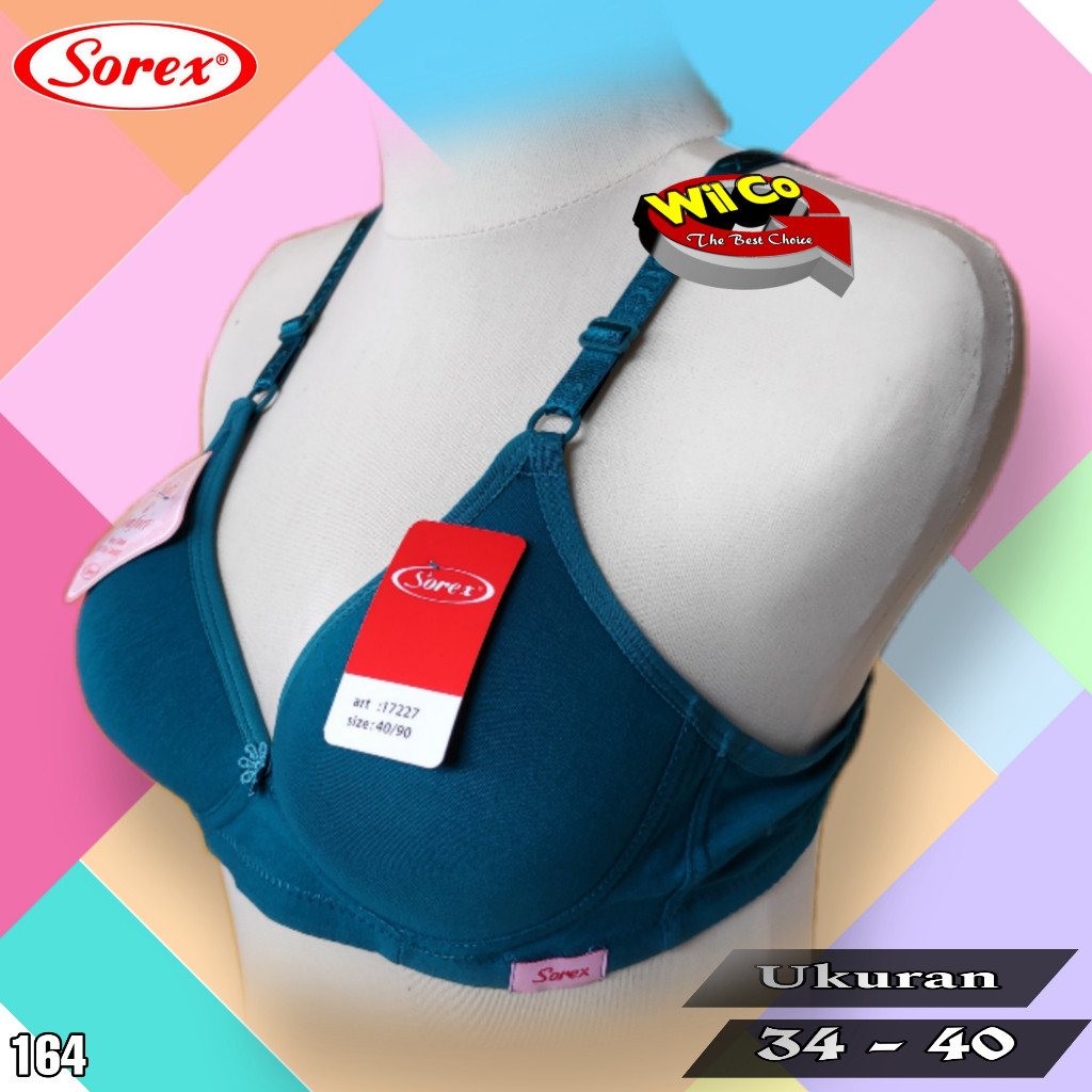 K164 Sorex Soft & Comfort Bra Foam No Wire Cup B Two Hooks Size 34 36 38 40