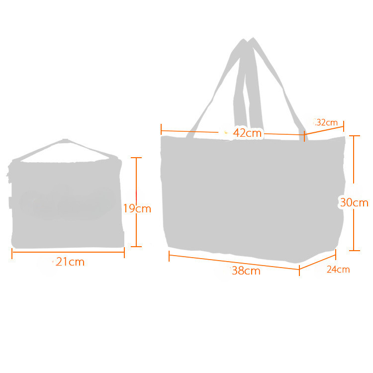 กระเป๋าโท้ตแบบพับได้พิมพ์ลายกระต่าย – กระเป๋าช้อปปิ้ง Eco กันน้ําขนาดใหญ่พร้อมเชือกรูด - รูปที่ 6