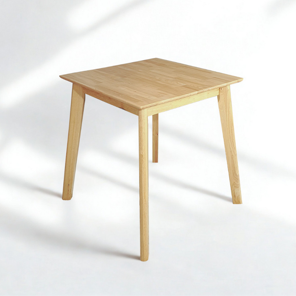 Evergreen Furniture โต๊ะทานข้าวไม้ยางพารา 2 ที่นั่ง ราคาเฉพาะโต๊ะ มี 2 สีให้เลือก 70*70/80*80 cm.