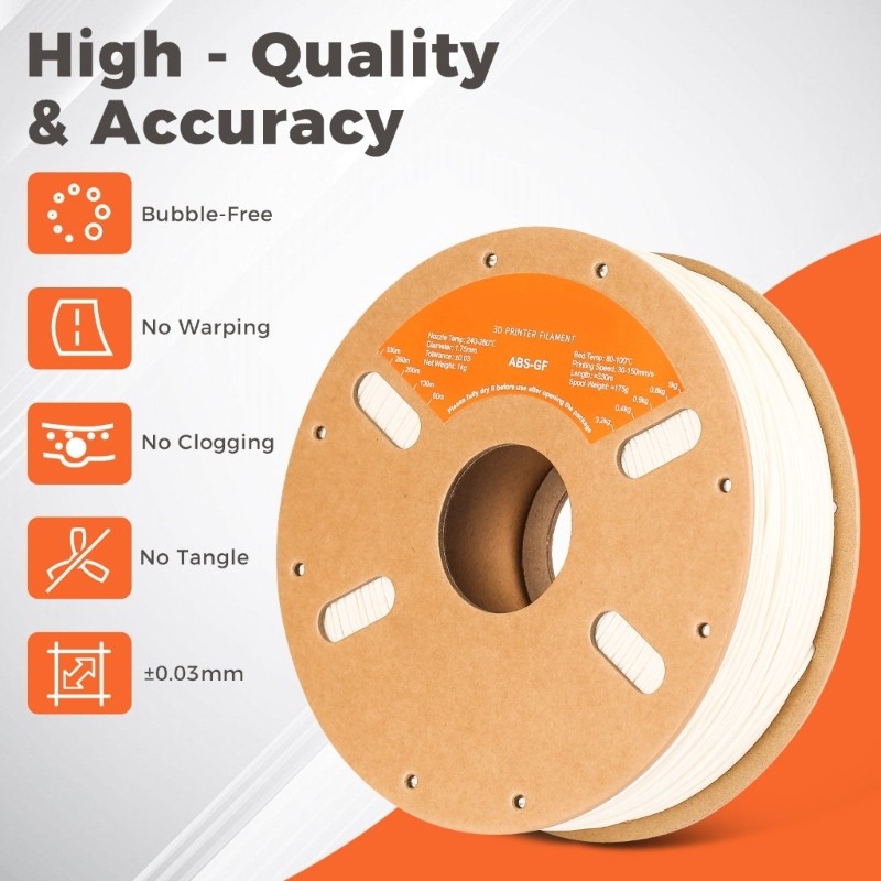 R* ใยแก้ว ABS Filament การพิมพ์ Filament 1 75 มม. + - 0 03 มม.ABS 1 กก.2 2 ปอนด์