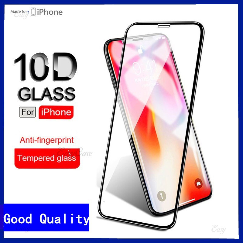 10D Full CoverageกระจกนิรภัยสําหรับIphone 15 16 14 13 12 Pro max 12 13 mini 11 Pro X XS max XR 13 Pro max SE 2020 6 6S + 7 8 plus Anti-Fingerprint