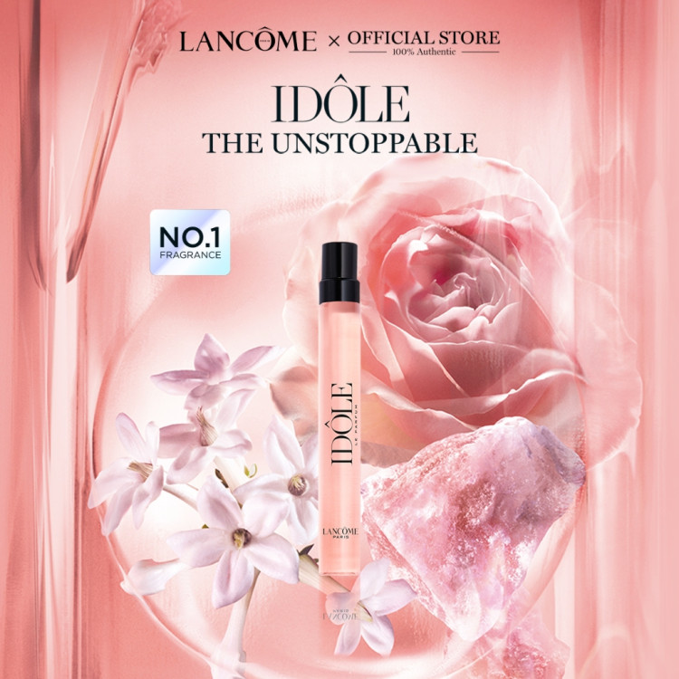 New! LANCOME IDOLE EDP 10ML ขนาดพกพา น้ำหอมกลิ่นดอกไม้ สดชื่น สำหรับผู้หญิงยุคใหม่ ทีเข้มแข็ง และมีพลัง