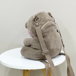 🦛COD🐷 กระเป๋าสะพายคู่การ์ตูนน่ารัก moo deng plush หมูเด้ง รูปร่าง จุของได้เยอะ สําหรับผู้หญิง