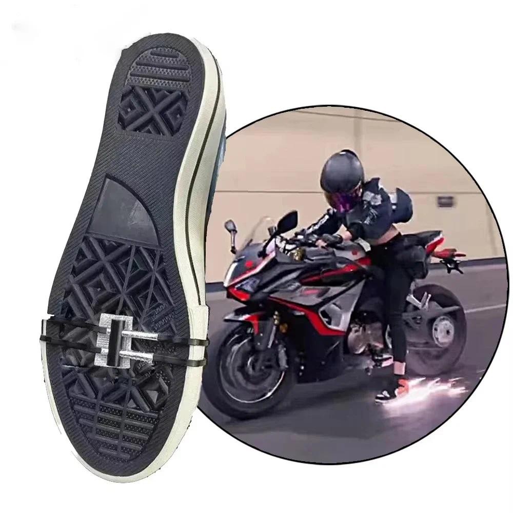 สินค้าพร้อมUniversal Cycling Spark Bicycle Motorcycle Skateboard Shoe Sole Magnesium Rod Flame Shoe Cover Cycling Flame Equipment