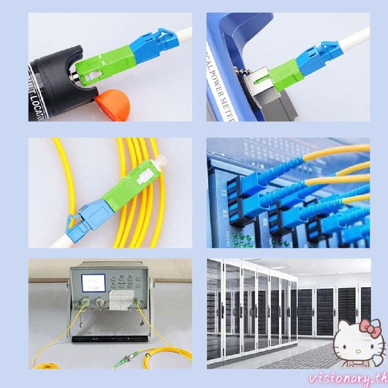 Vision Fiber Adapter Single Mode -SC สําหรับ APC Male to LC UPC Female Optical Connec