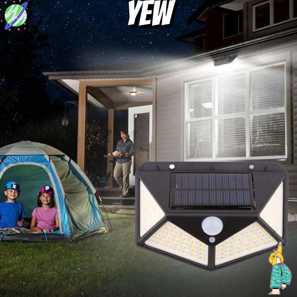 Yew ไฟ LED, โคมไฟมัลติฟังก์ชั่นขับเคลื่อนแสงแดด, Creative 100 LED PIR Motion Sensor ไฟกลางคืนโคมไฟติดผนังตกแต่งสวน