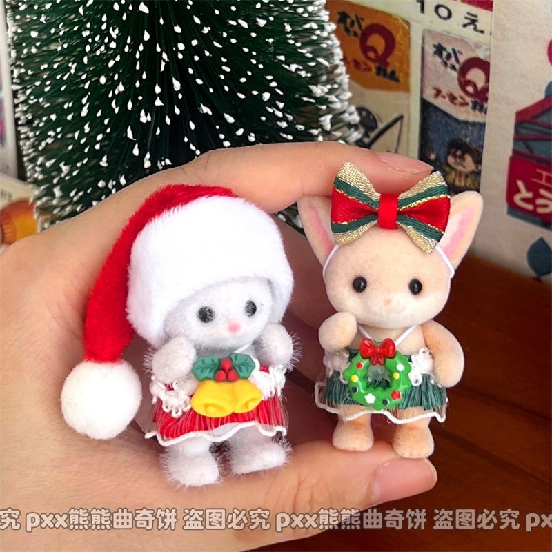 [คลังสินค้าพร้อม] เสื้อผ้าเด็กคริสต์มาสมูลค่าสูงชุด Senbel Family หมวกคริสต์มาสเสื้อคลุมตุ๊กตาโบว์อุปกรณ์เสริมครบชุดของขวัญวันหยุดสํานักงานนักเรียนราคาถูก