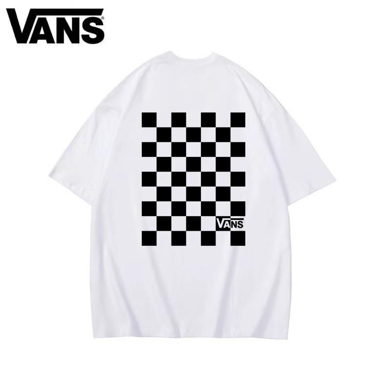 ปกติ [S-5XL]Vans เสื้อยืดแขนสั้น พิมพ์ลาย สไตล์มินิมอล ของแท้ 100% สําหรับผู้ชาย และผู้หญิง