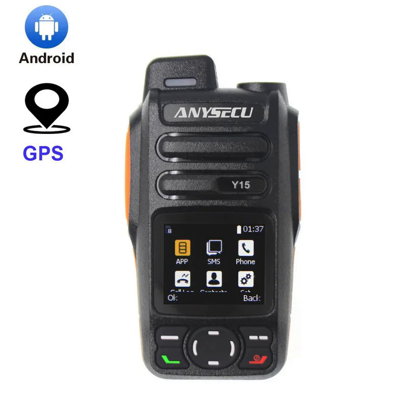 ANYSECU Y15 Android 5.1 4G Network Radio LTE/WCDMA/GSM POC Walkie Talkie Compatible with Zello or Re