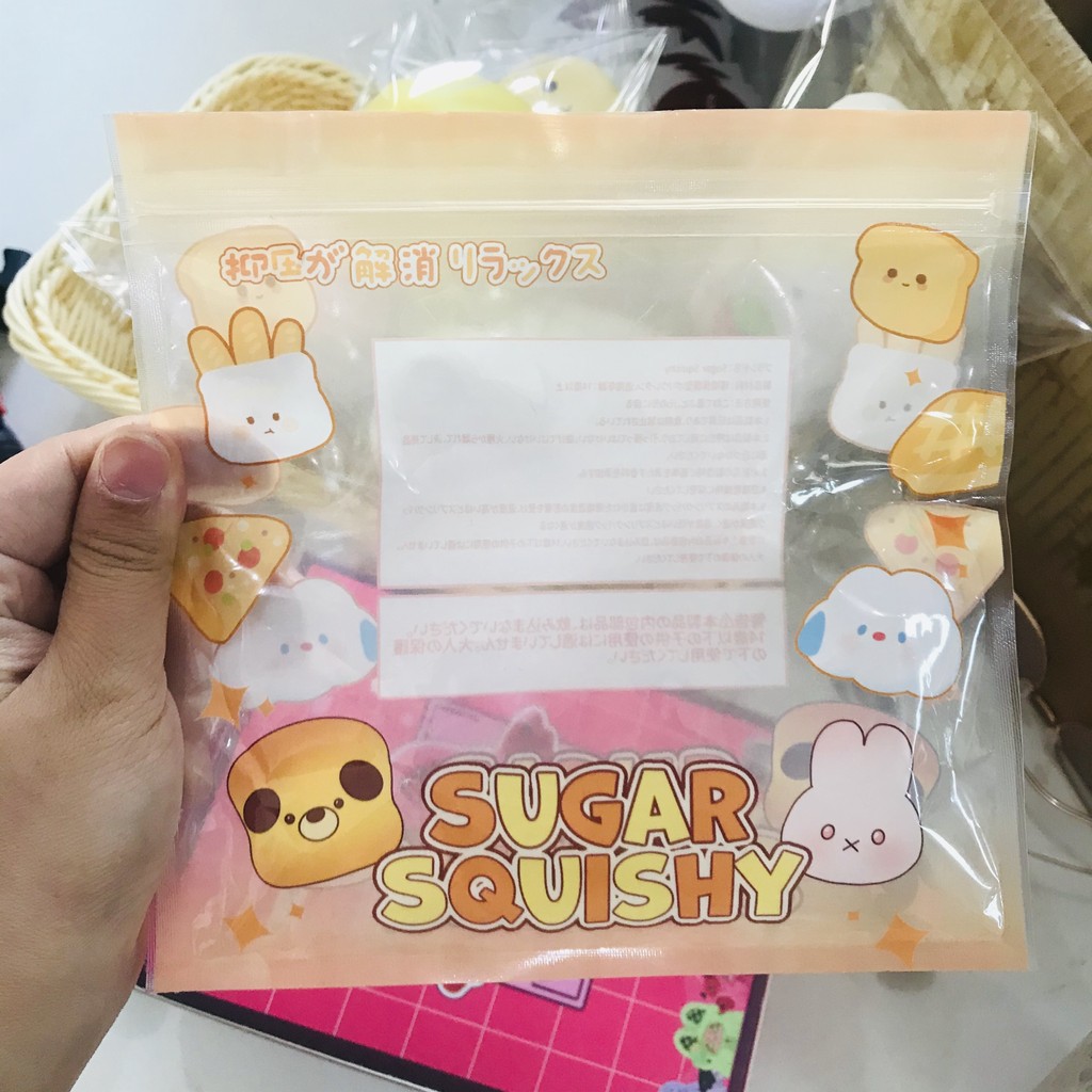 ถุงใส่สกุชชี่แบรนด์ Sugarsquishy สุดคิ้วท์ ซิปล็อก ถุงที่มีแค่ที่ ชูก้า !