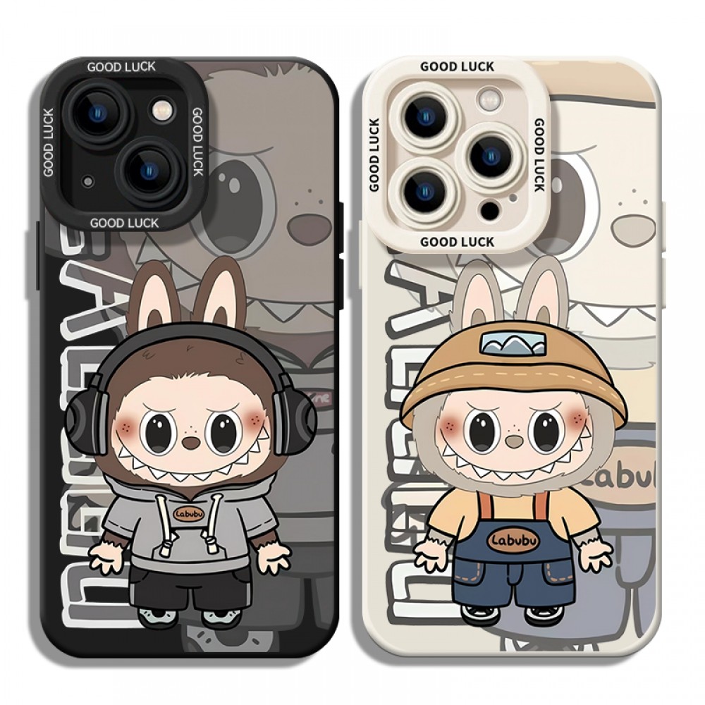 แฟชั่น ฟังเพลง เคสโทรศัพท์ Rabu สําหรับ iPhone16/15/14/13/MINI/12/11/Pro MAX/X/XS/XR/7/8/6 กันกระแทกและ drop-proof ครอบคลุมเต็มรูปแบบซิลิโคนเหลวนักเรียนเคสป้องกัน