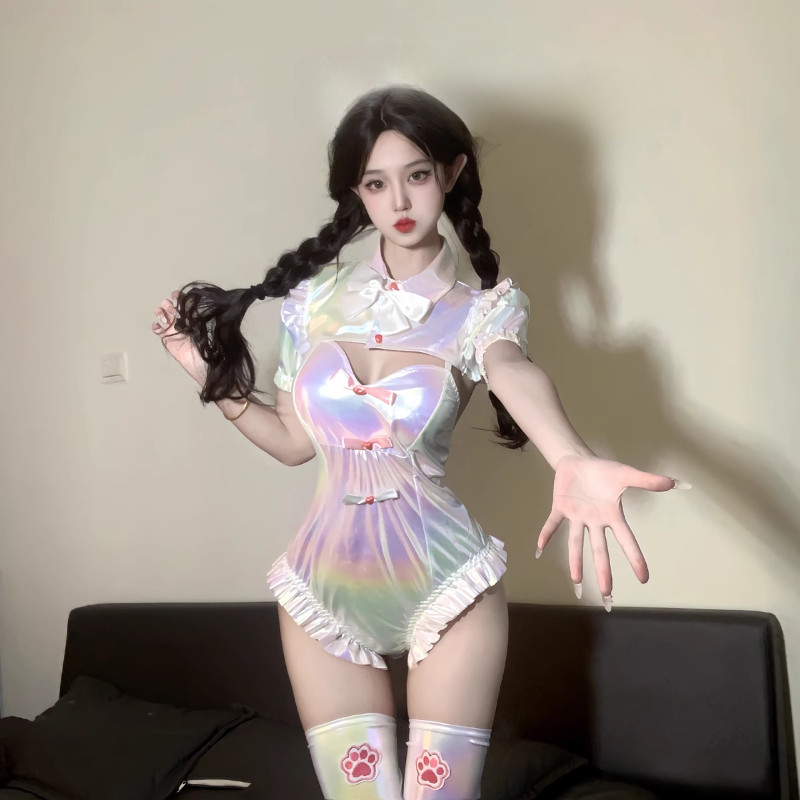 ชุดเซกซี่ สไตล์ญี่ปุ่น ชุดคอสเพลย์ คอลึก เปิดหลัง ชุดเดรสสลิง ชุดนอนเซ็กซี่